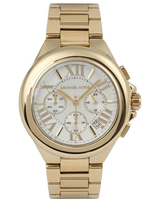 Michael Kors Gold Tone Chronograph Stainless Steel Watch In Gold Lyst