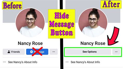 How To Hide Message Button On Facebook Remove Message Button