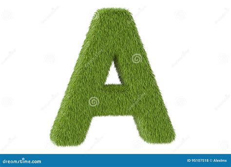 Lettre Verte A D Herbe Rendu 3D Illustration Stock Illustration Du