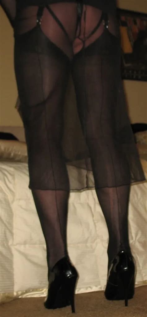 Long Luscious Legs Encased In Sheer Black Silk Ff Nylons 77 Pics