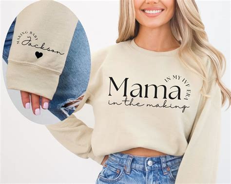 Custom Ivf Mama In The Making Sweatshirt Personalized Ivf Transfer Day