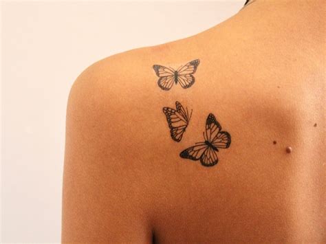 Butterfly Temporary Tattoo Set Of 2 Small Butterflies Temporary