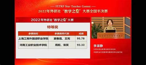 云端对决，再创佳绩——学校英院教师团队荣获2022年外研社“教学之星”大赛（高职组）全国半决赛特等奖