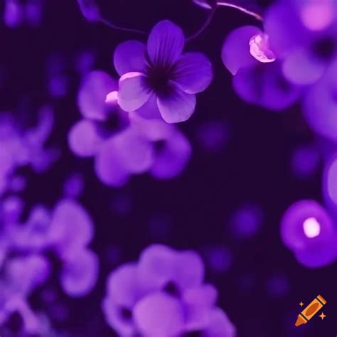 violet aesthetic flower lights  craiyon