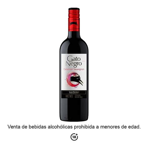 Vino Tinto Gato Negro Cabernet Sauvignon 750 ml Bodega Aurrera en línea