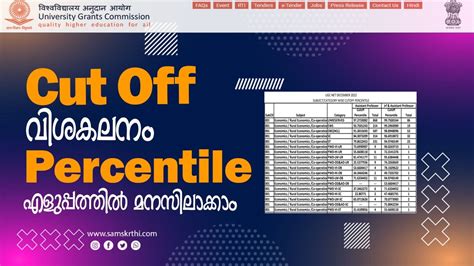 Cut Off Analysis How To Calculate Percentile Score UGC NTA NET Exam