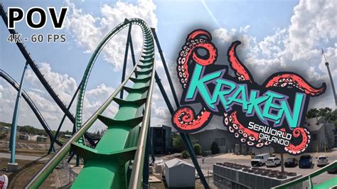 Kraken 4K Front Row On Ride POV SeaWorld Orlando 4K 60 FPS