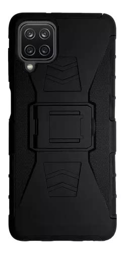 Funda Uso Rudo Clip Para Samsung Galaxy A12 M12 Negro Meses Sin