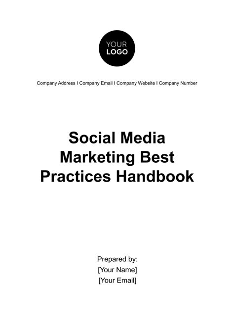 Free Social Media Marketing Best Practices Handbook Template to Edit Online