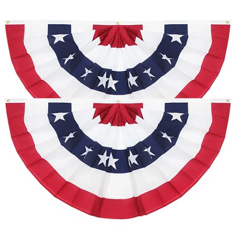 Buy Usa Patriotic Pleated Fan 3x6ft American Us Bunting Banner