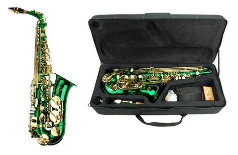 Merano E Flat Green Alto Saxophone With Case And Accessories