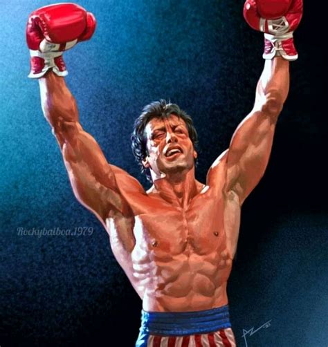 Pin On Retratos Rocky Balboa Sylvester Stallone Rocky Ii