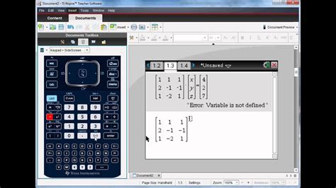 Matrices On Ti Nspire Youtube