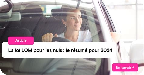 La loi LOM pour les nuls le résumé pour 2024