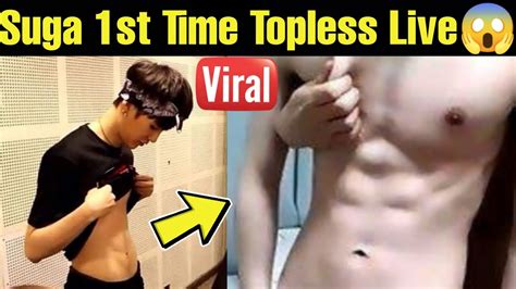 Suga Topless Video Gone Viral For The First Time Shocking Bts Min