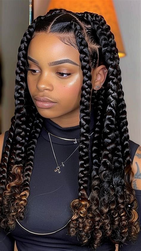 20 Box Braids Hairstyles With Curly Ends Unveiled In 2024 Short Box