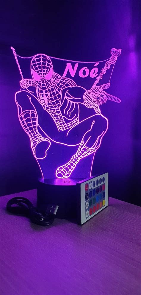 Gravstyle Lampe Led D Spider Man Peter Parker Tante Mai