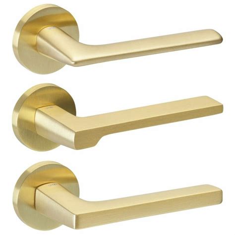 Beautiful Satin Brass Style Finish Sydney Doors Interior Satin Brass Door Handles