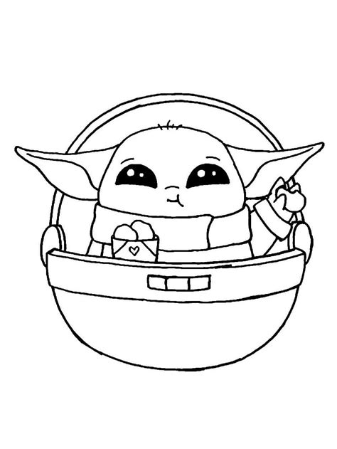 Baby Yoda Coloring Pages