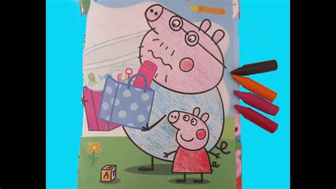 PEPPA PIG Colouring Pages Learn colours & colour with Crayons! For kids