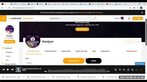 How To Upload And Update Profile Photo On Audiomack Youtube
