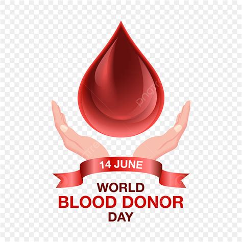 World Blood Donor Vector Design Images World Blood Donor Day Text With