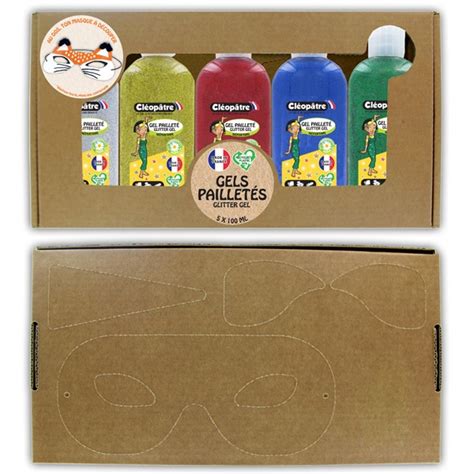 Coffret de 5 Gels Pailletés 100ml Cléopatre Colles Couleurs