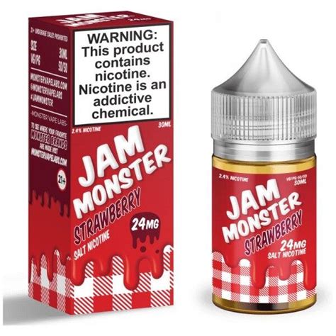 [saltnic]jam Monster Salt Nic Strawberry 30ml 24mg 48mg Usa