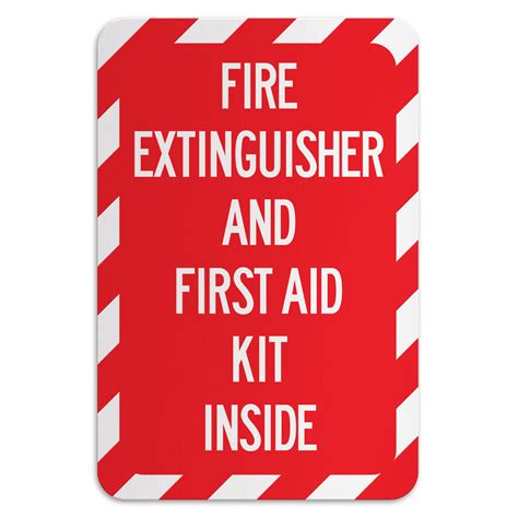 Fire Extinguisher And First Aid Kit Inside American Sign Company