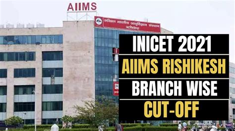 Inicet July Session Aiims Rishikesh Branch Wise Final Cutoff For