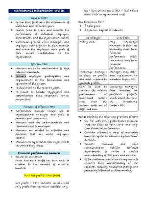 MAF651 NOTES CHAPTER 1 Seminar Management Accounting Studocu