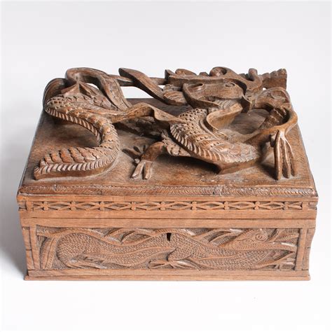 Carved Dragon Jewelry Box | EBTH