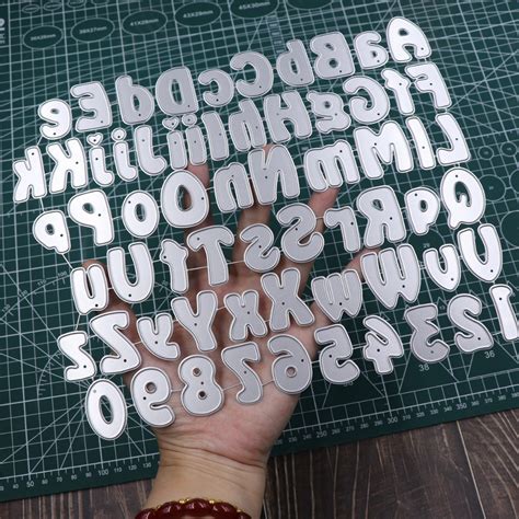 Uppercase and Lowercase Alphabets Metal Die Cuts for Scrapbooking, DIY ...