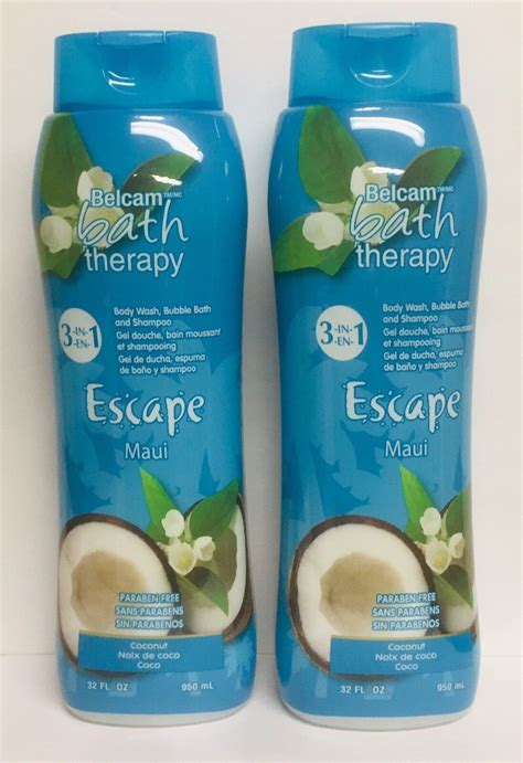 2 Bottles Belcam Bath Therapy 3 In 1 Body Wash Bubble Bath And Shampoo