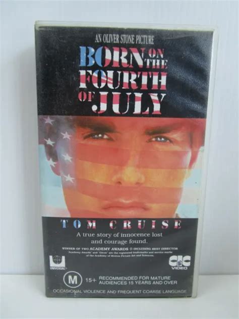 Born On The Fourth Of July Tom Cruise Vhs Tape Vintage Video Movie