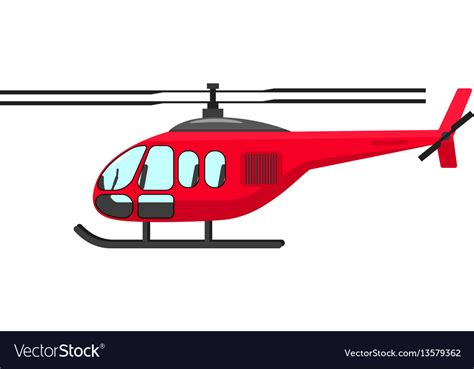 A Cartoon Helicopter Royalty Free Vector Image