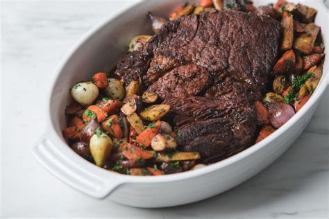 Nugget Markets Burgundy Pepper Chuck Roast With Roasted Vegetables