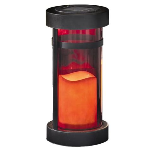 I Glow LED Solar Grablampe ARIMO Schwarz Rot Norma24