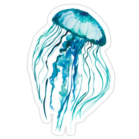 Watercolor Jellyfish Stickers By Ilze Lucero Redbubble