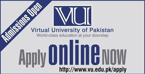 Virtual University of Pakistan Spring 2018 Admissions are now Open ...