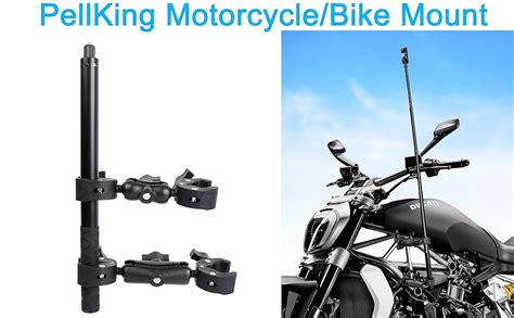 PellKing Soporte De Abrazadera Para Manubrio De Motocicleta Y Palo De