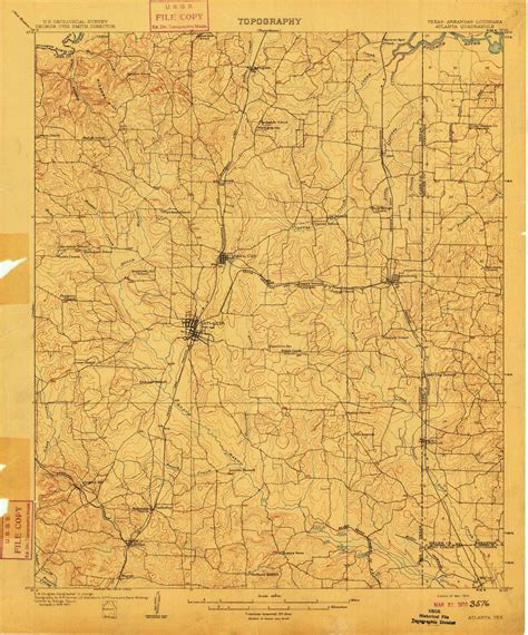 Atlanta Texas Usgs Old Topo Map Reprint X Tx Quad