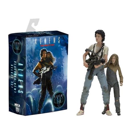 Action Figure Boneco Neca Aliens Ripley Rescuing Newt Deluxe Set