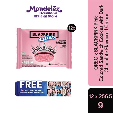 OREO X BLACKPINK Pink Colored Sandwich Cookies With Dark Chocolate