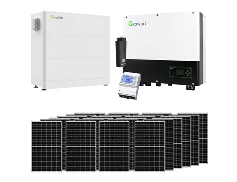 10 KWp Komplettset Mit Hantech Solarmodulen Growatt Solarspeicher Und