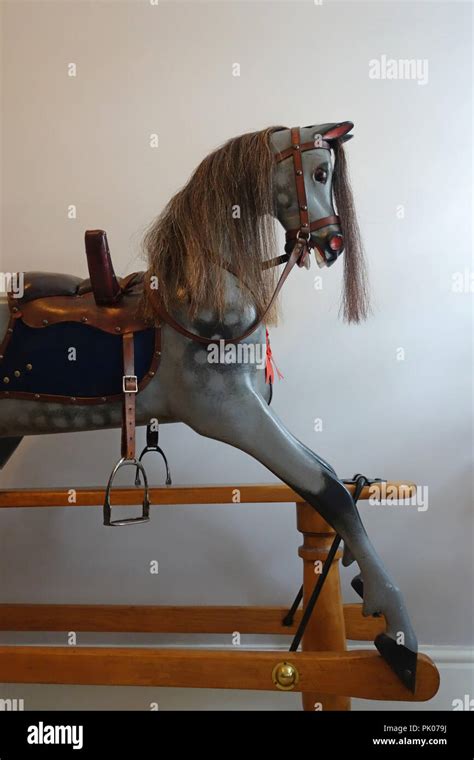 Antique Vintage Childs Rocking Horse Stock Photo Alamy