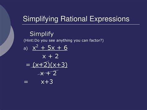 Simplifying Rational Expressions Ppt Download