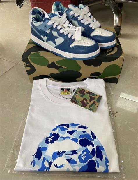 US$ 65.00 - Bape Shoes with Shirt Set - www.excitingfashion.app