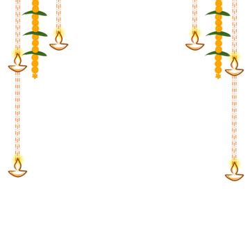 Diwali Decoration With Hanging Diyas And Marigold Garlands Toran ...