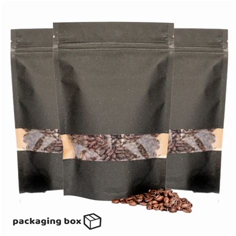 Kraft Standup Pouch X Cm Black Packaging Box